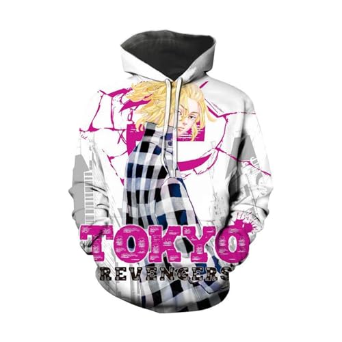 CUTTE Sudadera Cosplay Manjiro Sano Tokyo Revengers | Estampado 3D Oficial | Unisex Estilo Streetwear (652,5XL)