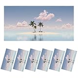6 Pack Fluorescent Light Covers for Ceiling Lights Paradise beach island middle sea far away Magnetic Light Filters Diffuser Shade for Classroom Home Office School