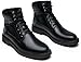 Jousen Mens Boots Casual Leather Boots for Men Chukka Fashion Men's Dress Boots (AMY8182 Black 11)