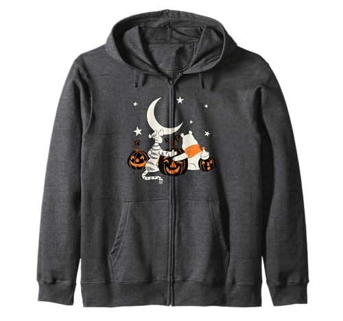 Sweat Winnie l'Ourson Halloween : hoodie zippé Tigrou et citrouilles