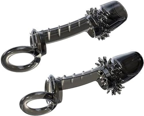 LQSSA ͜͡S͜͡ẹ͜͡x͜͡ ͜͡T͜͡σ͜͡y͜͡ ͜͡s͜͡ ¡2 Juguetes Wearables De Silicona Simulada Negra Multifuncional para Que Te Encanten! Regalo Original del Recuerdo del Juguete para Los Hombres Y Las Mujeres - K8