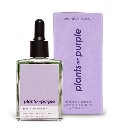 Pure Glow Booster - Vitamin C Serum hochdosiert für strahlende Haut | Alle Hauttypen | Gesichtspflege für Frauen | Gesichtsserum 100% vegan - Plants are Purple