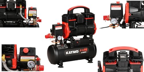 Image of KAYMO S-108 FC Air Compressor | 0.8 HP, 8L Oil-Free | Low Noise, 1400 RPM Copper Motor | Portable & Compact for Pneumatic Tools, Upholstery, & DIY Applications