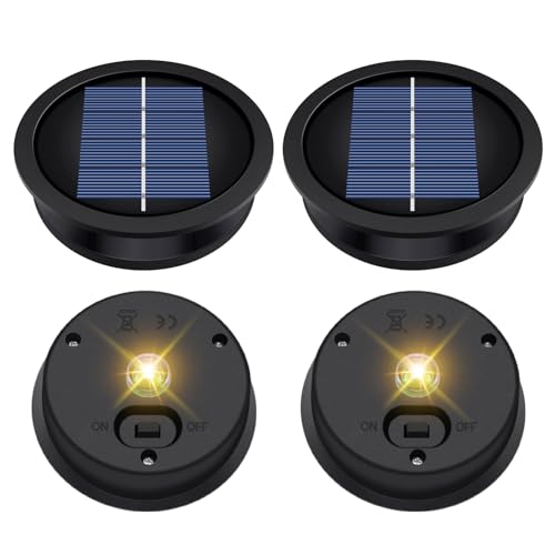 4 Pack Solar Lights Replacement Top 8.2cm Solar Panel for Outdoor Lantern