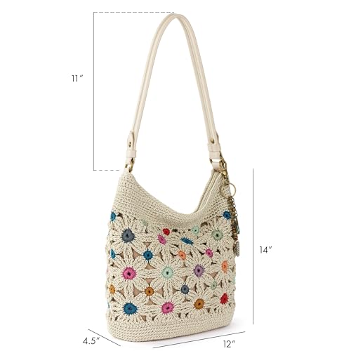 Image of The Sak Sequoia Hobo Bag - Hand Crochet Large Women's Purse for Everyday & Travel - Durable Handbag & Tote With Zipper Pocket