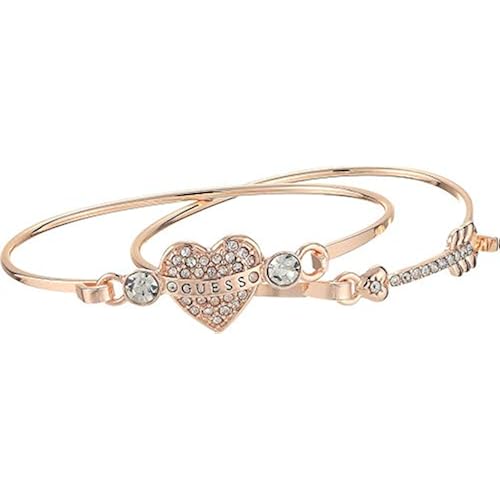 GUESS Women's Tension Bracelet Duo, Rose Gold, One Size