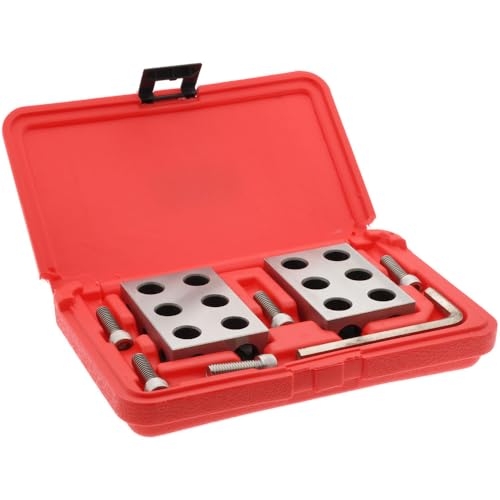 SPI 13-669-7 Setup 1-2-3 Blocks: Matched & Measured Pair with 5 Tapped Holes (5/16-18) & 6 Untapped Holes