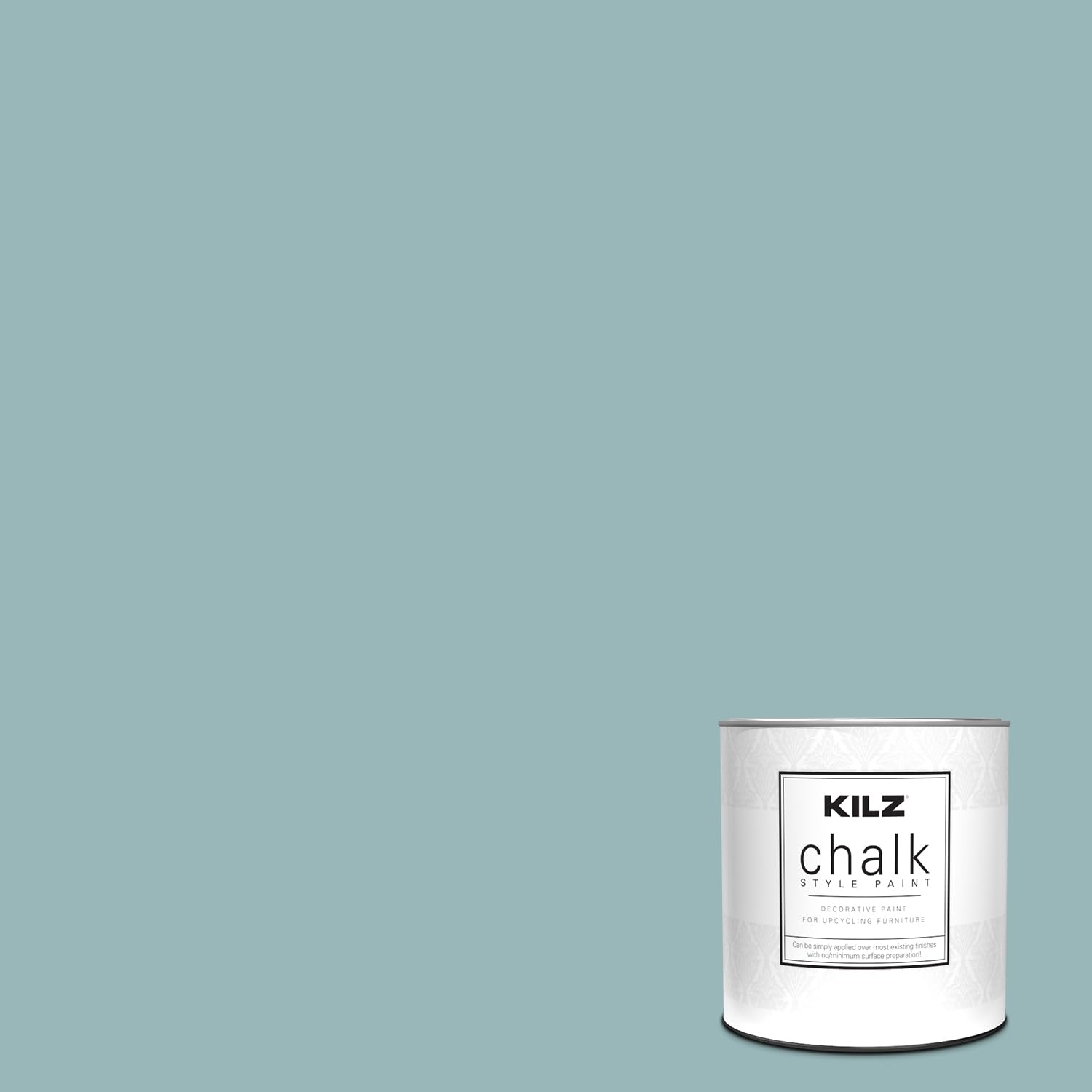 KILZ Chalk Style Paint, Interior, Ultra Flat, Blue Juniper, 1 Quart