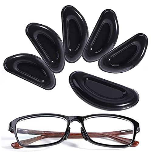 SIOPPKIK 16 Paires Plaquettes de Nez à Lunettes Adhésives, Plaquettes de Lunettes en Silicone Antidérapant en Forme de D, Plaquettes de Nez Adhésives Lunettes Nez Pad pour Lunettes, 16 mm*6MM (Noir) - Image 5