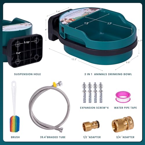 Automatic Dog Waterer Outdoor Water Bowl Dispenser 2l Self Filling Water Trough Drinking Water Feeder for Dogs Horse Chicken Cattle Poultry Farm Animal Large Livestock Waterer  Cucciolini Doodles Automatic dog waterer outdoor water bowl dispenser 2l self filling water trough drinking water feeder for dogs horse chicken cattle poultry farm animal large livestock waterer   cucciolini doodles