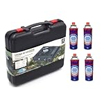 UBOON Cocina Portatil, Cocina De Gas Portatil, Coc...: Sistema de combustible dual: esta estufa le permite elegir entre dos fuentes de gas: cartucho de gas de 227 g tipo MSF-1A. Su sistema dual proporciona una flexibilidad total para adaptarse a sus necesidades energéticas, asegurando que siempre tenga u...