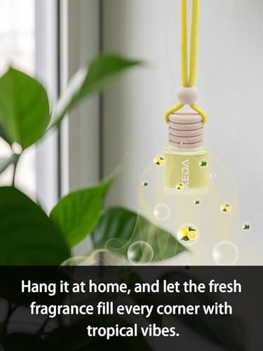 Image of Car Air Freshener, Car Fresheners for Men & Women, 45+Day Long Lasting Fragrance Hanging Air Fresheners Scents, with Clip, Perfect for Auto and Home,Christmas,10ml, Lemon