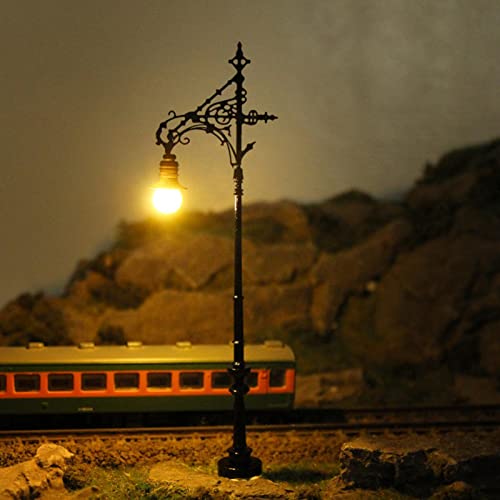 Poteaux d'éclairage miniatures LED durables et économiques pour décor de train - 7