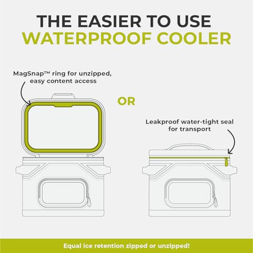 Image of CORE Magnetic Leak Proof Soft Cooler with Waterproof Zipper | Insulated Bag Portable Ice Chest Box | Best Soft Cooler for Food & Beverages for Tailgating, Car Camping, Travel, and Family Beach Picnics