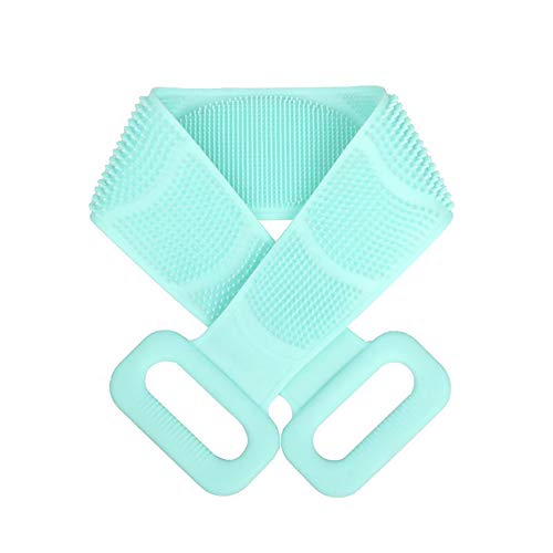 Wrolem Silicone body scrubber body brush for bathing for Back Cleaning And Exfoliating,Back scrubber for shower for men and women Green)