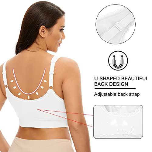 Sports Bras for Women Front Cross Front Side Buckle Bra Wireless Bra Pads Seamless Comfort Bra Yoga Bra 1/2/3 Pack2