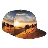 Caravan of Camels Casquette de baseball à bord plat, taille réglable, chapeau coupe vent décontracté pour randonnée et camping