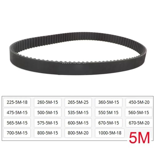 Courroie HTD 575-5M synchrone haute résistance pas 5mm largeur 15mm - 2