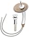 Kraus KGW-1700-PU-10CH-BRFR Single Lever Vessel Glass Waterfall Bathroom Faucet Chrome with Brown Frosted Glass Disk and Matching Pop Up Drain