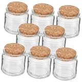 Gadpiparty 8Stücke Glaskerzenbehälter Transparente Kerzengläser für DIY Aromatherapie für Gewürze und Kleine Gegenstände Langlebig und Versiegelt Vielseitig