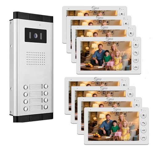 ANJIELO Wired Video Intercom System with 7-inch Monitors
