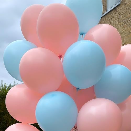 Image of Regular Balloon Combo For Decoration with Glue Dots & Balloon Arch Strip - Party Decor Set For Easy Party Setup (BLUE RED, 100)