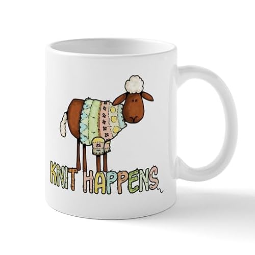 Knit Happens 11 oz Ceramic Coffee Mug