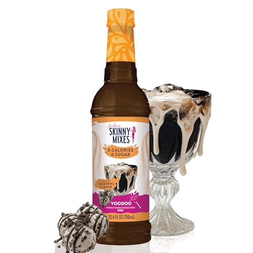 Image of Jordan's Skinny Mixes Sugar Free Coffee Syrup, Holiday Voodoo Cookies & Cream Coffee Flavoring Syrup, Zero Calorie Drink Mix for Lattes, Baking, Protein Shake, Dairy & Gluten Free, Kosher, 25.4 Fl Oz