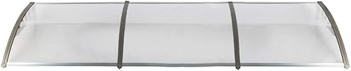Miniatura 7 de Toldo de policarbonato para ventana de puerta, de 40 x 120 pulgadas, para puerta delantera, patio, exterior, protección UV, lluvia, nieve, hoja