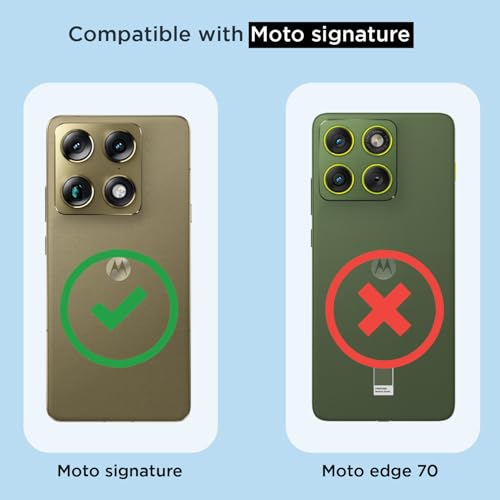 Image of Amazon Basics Back Cover for Motorola Moto Signature 5G PC + TPU Clear Transparent Raised Edges Shockproof Protective Phone Bumper Case (Transparent)
