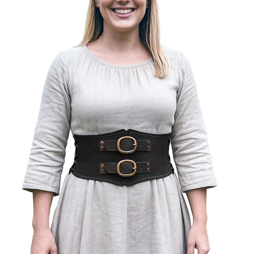 VIking Wide Belt, Medieval Genuine Leather Armor Belt Knight Corset Belt Ideal for LARP, Medieval Events, Ren fair