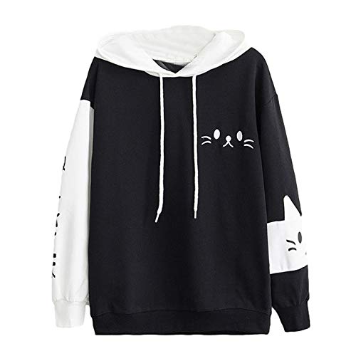 Mophghdj Katzenohren Hoodie Pullover MäDchen Süß Kawaii Cute Katzen...