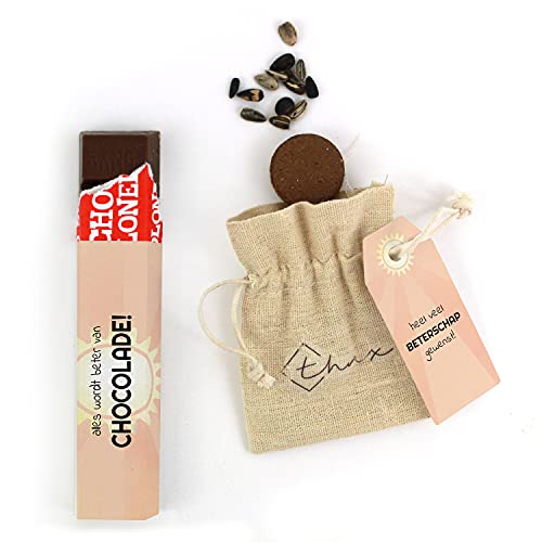 THNX - Beterschap Cadeau - Tony Chocolonely - Bloemzaden - Cadeaupakket - Beterschap - Brievenbuscadeau - 20 x 18.5 x 2… - Afbeelding 3
