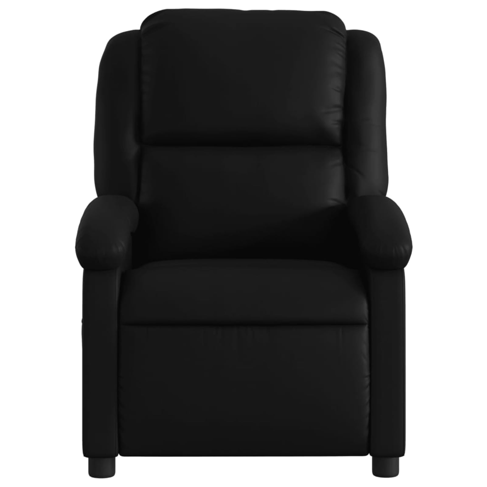 Fauteuil relax inclinable manuel, cuir synthétique noir, 71 x 86,5 x 99,5 cm, pour adulte