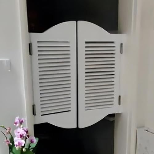 Portes de café en bois massif blanc finition haut de gamme - 2