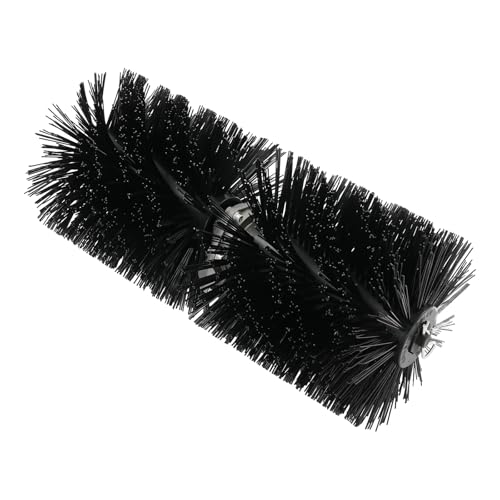 Power Sweeper Brush Couple, 21.65'' Bristle Brush Couple Shaft Attachment Rolling Brush Head, 9 Teeth Broom Head Sweeper, 1.02'' Installation Hole Diameter for Combing Artificial Lawns, Cleaning Roads