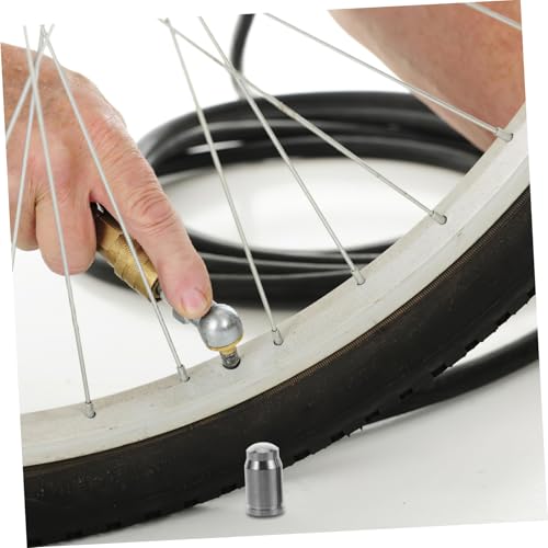 POPETPOP 2pcs tapas de válvula de aleación de titanio para llantas de bicicleta, accesorios esenciales para presión óptima de neumáticos y rendimiento miniatura 5