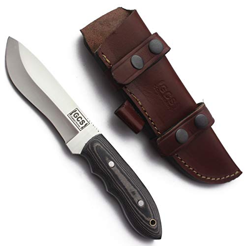 GCS Handmade G10 Handle D2 Tool Steel Tactical Hunting Knife with leather sheath Full tang blade designed for Hunting & EDC GCS 250 - GCS Knives