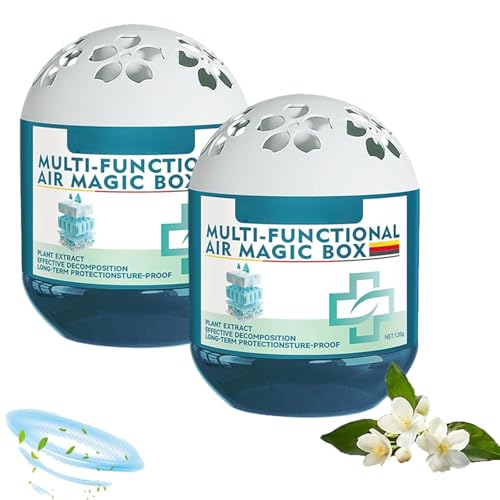 Indoor Air Purification Dust Removal Magic Box, Plant-Based Formula Cleaner, Multi-Functional Air Magic Box, Long-Lasting Freshness, Purifying All Home, for Pet Areas, Closets 120g (2pcs)
