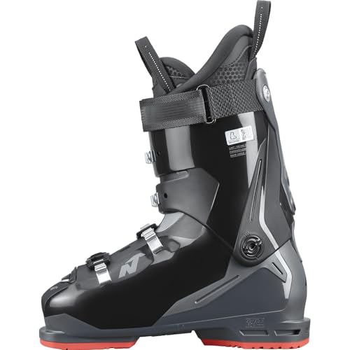 Nordica Sportmachine 3 90 Men's Wide Fit High Performance Alpine Ski Boots (Black/Anthracite/Grey, 28.5)