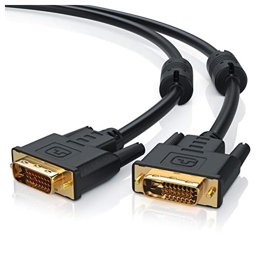 CSL-Computer - Cable DVI a DVI de alta velocidad de 1,5 m - Dual Link 24 1 - Contactos dorados - Resoluciones de hasta 2560 x 1600-2X - Conductor de cobre OFC estañado, negro, b: DVI a DVI de 1,5 m