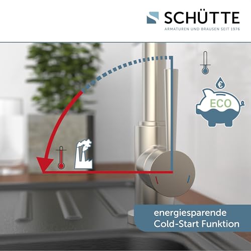 SCHÜTTE 79126 Küchenarmatur CORNWALL, Edelstahl Optik – Ansicht 3