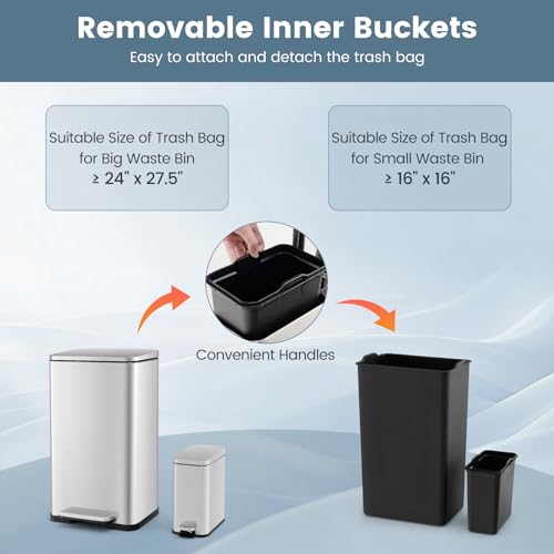 Set 2 Canecas de Basura Cocina S AFSTAR 10.5 y 1.6 Gal miniatura 3