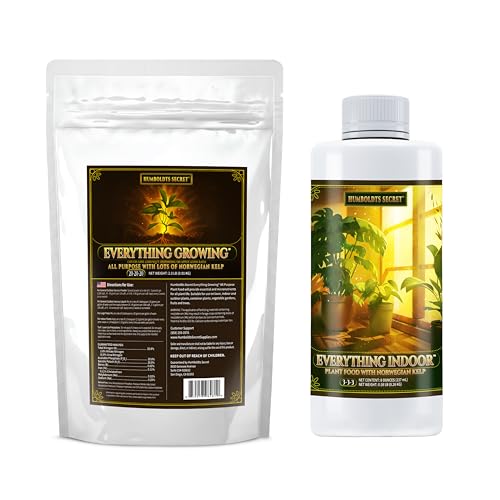 Alimento para plantas Humboldts Secret 20-20-20 2 lb y concentrado líquido 3-3-3 8 oz miniatura 1