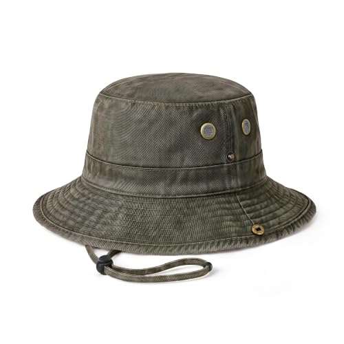 Image of Hot Summer Bucket Hat - Trendy Cotton Sun Hat for Beach, Golf, Fishing