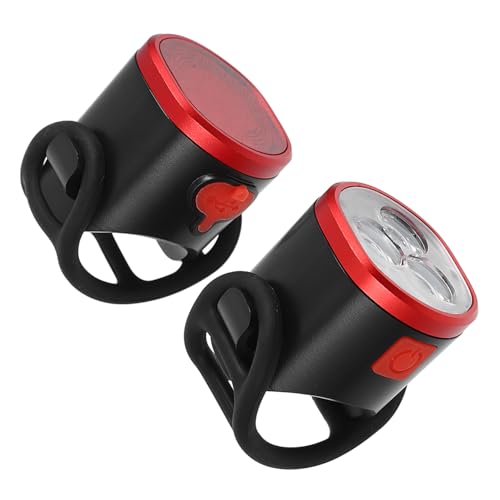 DINHEAROM 1Juego Luces de Bicicleta Recargables USB Incluye Delantera y Trasera Múltiples para Accesorios Prácticos y Fáciles de Instalar