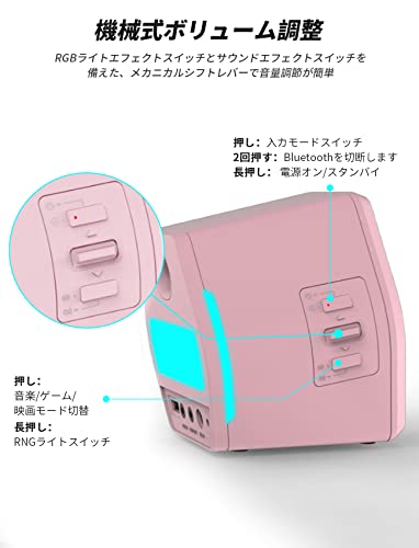 undefined Edifier G2000 ゲーミング スピーカー PC パソコン PS5 Switch ゲームモニター用 Bluetooth/USB/3.5mm AUX 有線無線接続対応/ゲーム、音楽、映画モード対応/32W Hi-Fi音質【SUB-OUT端子/rgb】小型 ピンク の商品画像 4