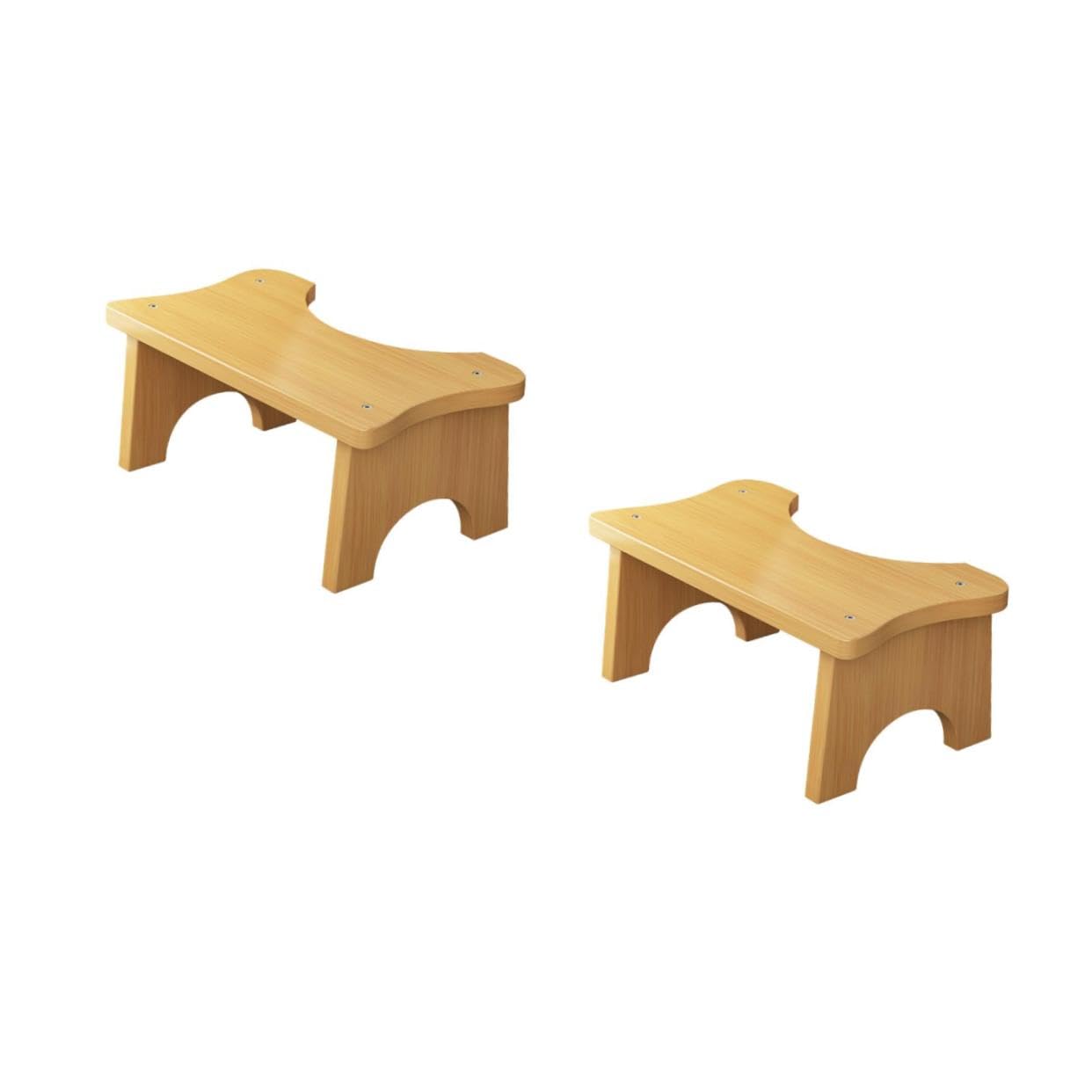 MAGICLULU 2st Fußbank Topfstuhl Hocker Für Toilettenfüße Schemel Outdoor-tritthocker Bad Tragbare Toilette Töpfchen Trainingstoilette Stühle Wc-sitzbezug Töpfchen Hocker Toilettenstuhl Holz