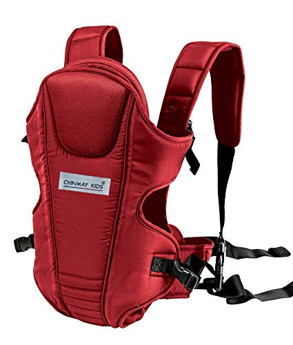 Image of Ineffable Baby Carrier Bag in 3-in-1 Ergonomic Adjustable Sling Kangaroo Design with Carrying Basket for Front & Back Use for Infant Child and Mother Travel - 0 to 2 Year (Red)