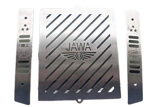 Image of Motorcycle Radiator Guard Protector Grill for (JAWA), Pack of 1, Silver